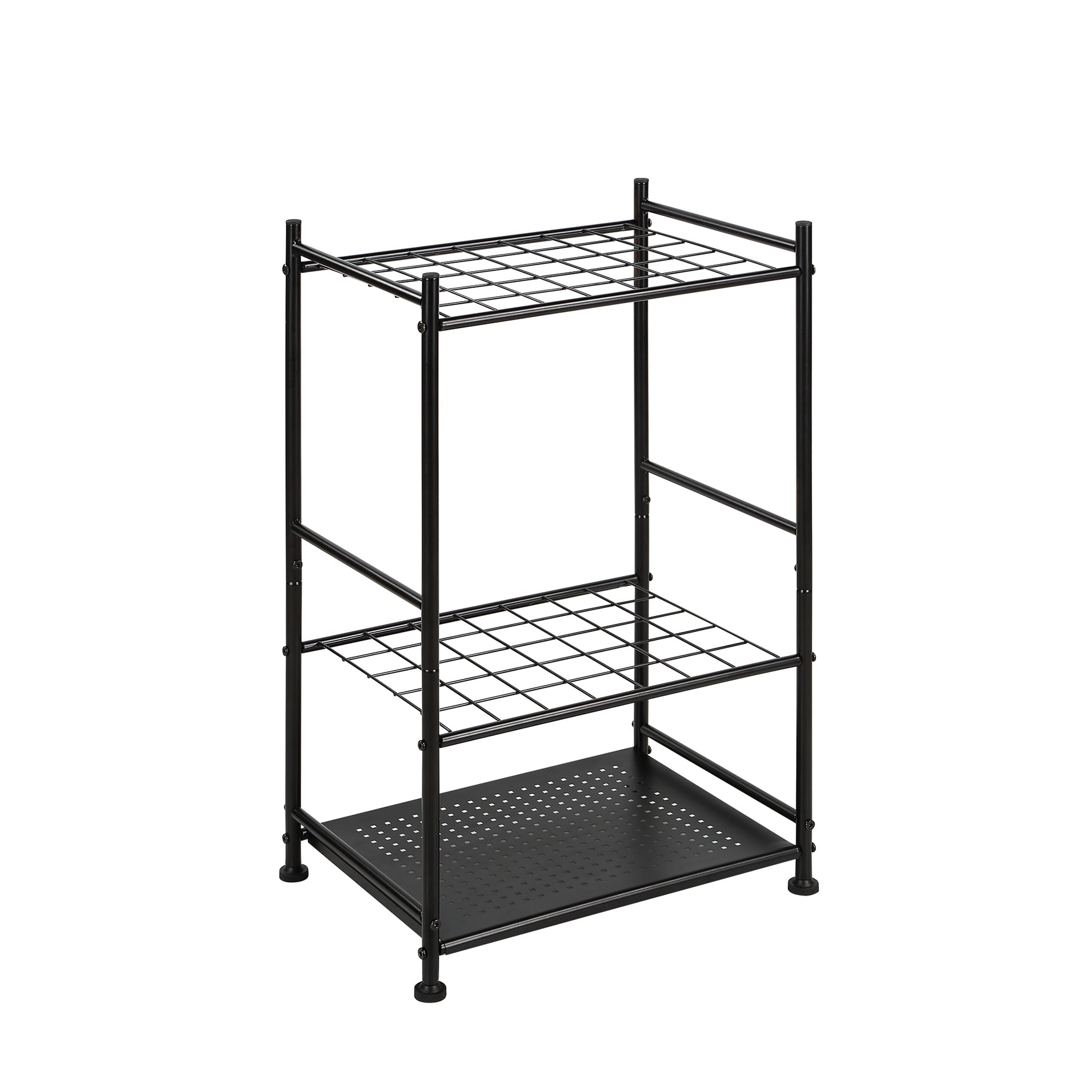 Blanca Rosana Garagge, Garden, Yard Tool Organizer Rack Up to 35 Long-Handled Tools/Rakes/Brooms, Heavy Duty Steel Garden Tool Stand for Shed, Outdoor, Black