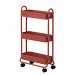 SunnyPoint Slim Rolling Storage Cart, 3 Tier Bathroom Storage Organizer Bathroom, Laundry Utility Cart