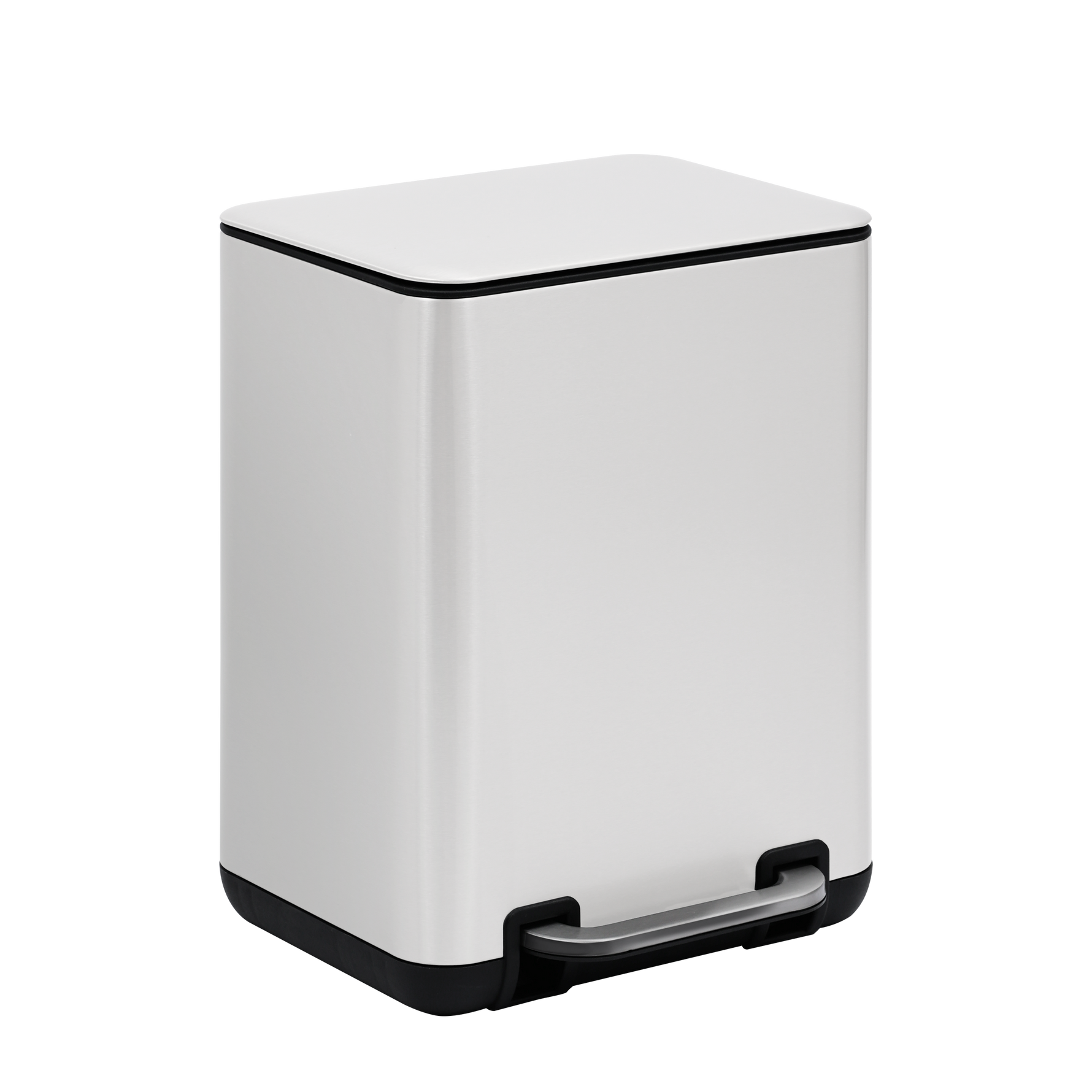 6 Liter / 1.58 Gallon Trash Can with Plastic Inner Buckets; Rectangle Bathroom, Office, Kitchen, and Bedroom Step On and Slow Close