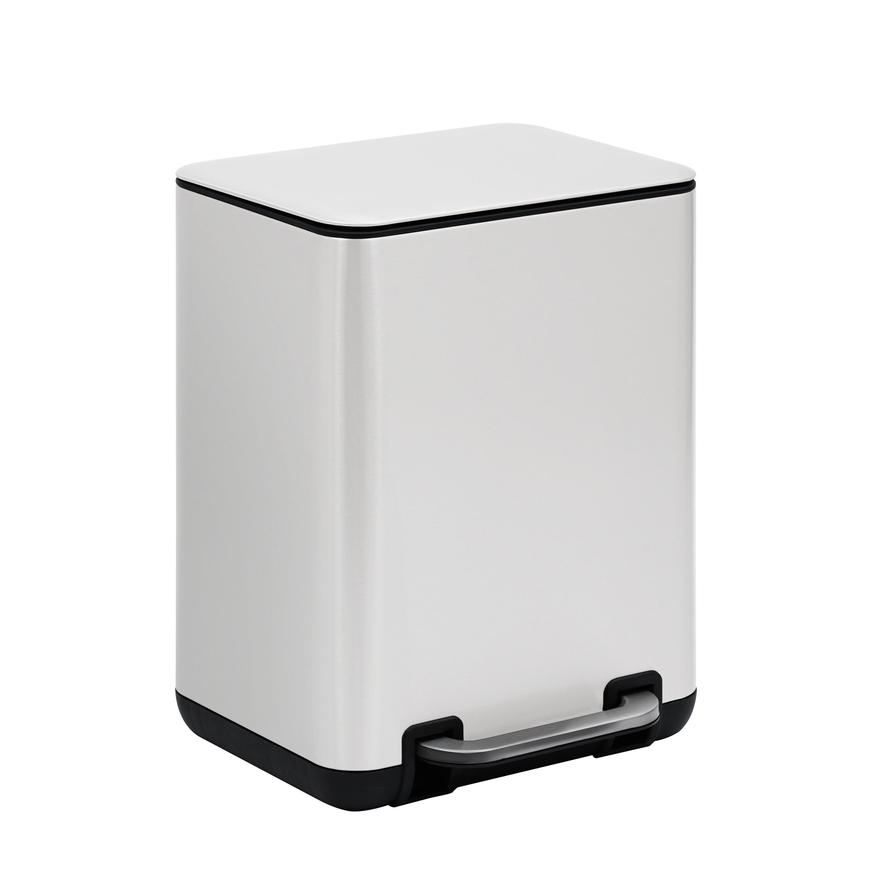 6 Liter / 1.58 Gallon Trash Can with Plastic Inner Buckets; Rectangle Bathroom, Office, Kitchen, and Bedroom Step On and Slow Close