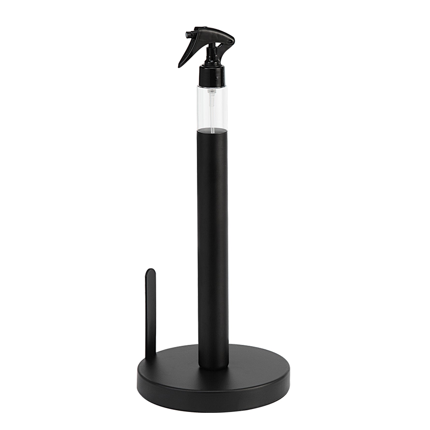 Heavy Weighted Paper Towel Holder Stand Dispenser Built-in Spray/Pump Bottle