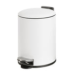 0.8 Gallon Trash Can with Plastic Inner Bucket; Bathroom, Office, Kitchen and Bedroom Step On and Slow Close