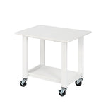 SunnyPoint 2-Tier Mobile Stand with Lockable Wheels — Printer Cart, Mini Fridge Stand, Portable Electronic Device & Projector Holder | Under Desk Storage Shelf for Home & Office, 18.9" x 15.75"