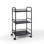 Minimalist Style 3 Tier Utility Rolling Shelf Cart