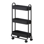 SunnyPoint Slim Rolling Storage Cart, 3 Tier Bathroom Storage Organizer Bathroom, Laundry Utility Cart