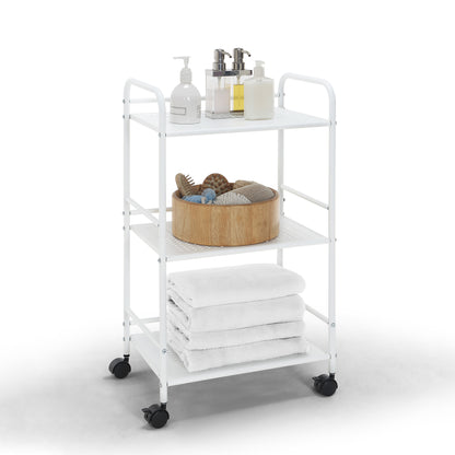 Minimalist Style 3 Tier Utility Rolling Shelf Cart