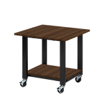 SunnyPoint 2-Tier Mobile Stand with Lockable Wheels — Printer Cart, Mini Fridge Stand, Portable Electronic Device & Projector Holder | Under Desk Storage Shelf for Home & Office, 18.9" x 15.75"