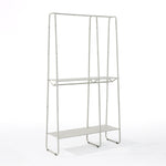 Extra-Large Freestanding Clothing Racks for Hanging Clothes, Standing Metal Sturdy Garment and Accessories Rack, Small Space Storage Solution
