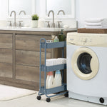 SunnyPoint Slim Rolling Storage Cart, 3 Tier Bathroom Storage Organizer Bathroom, Laundry Utility Cart