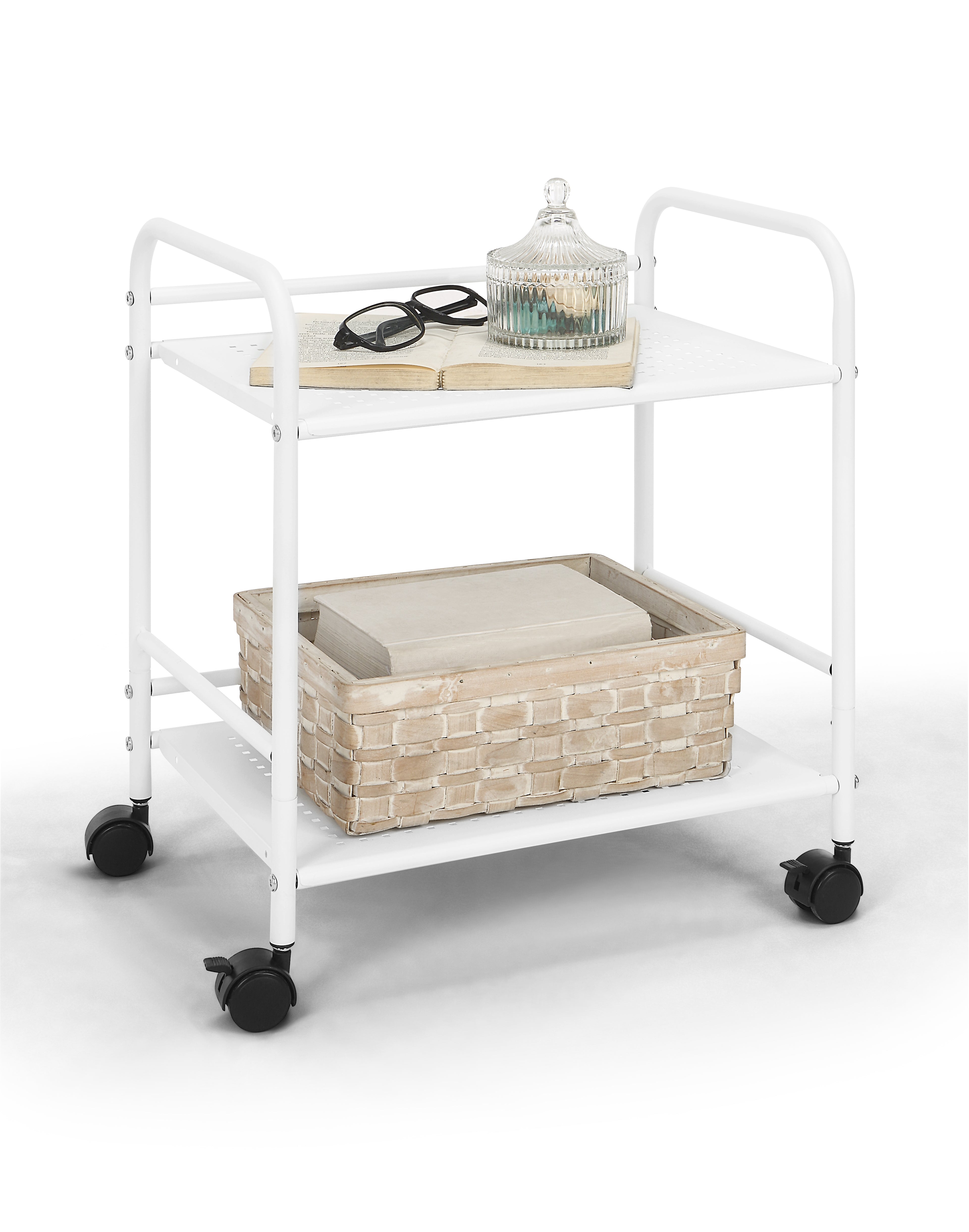 Minimalist Style Utility Rolling Shelf Cart