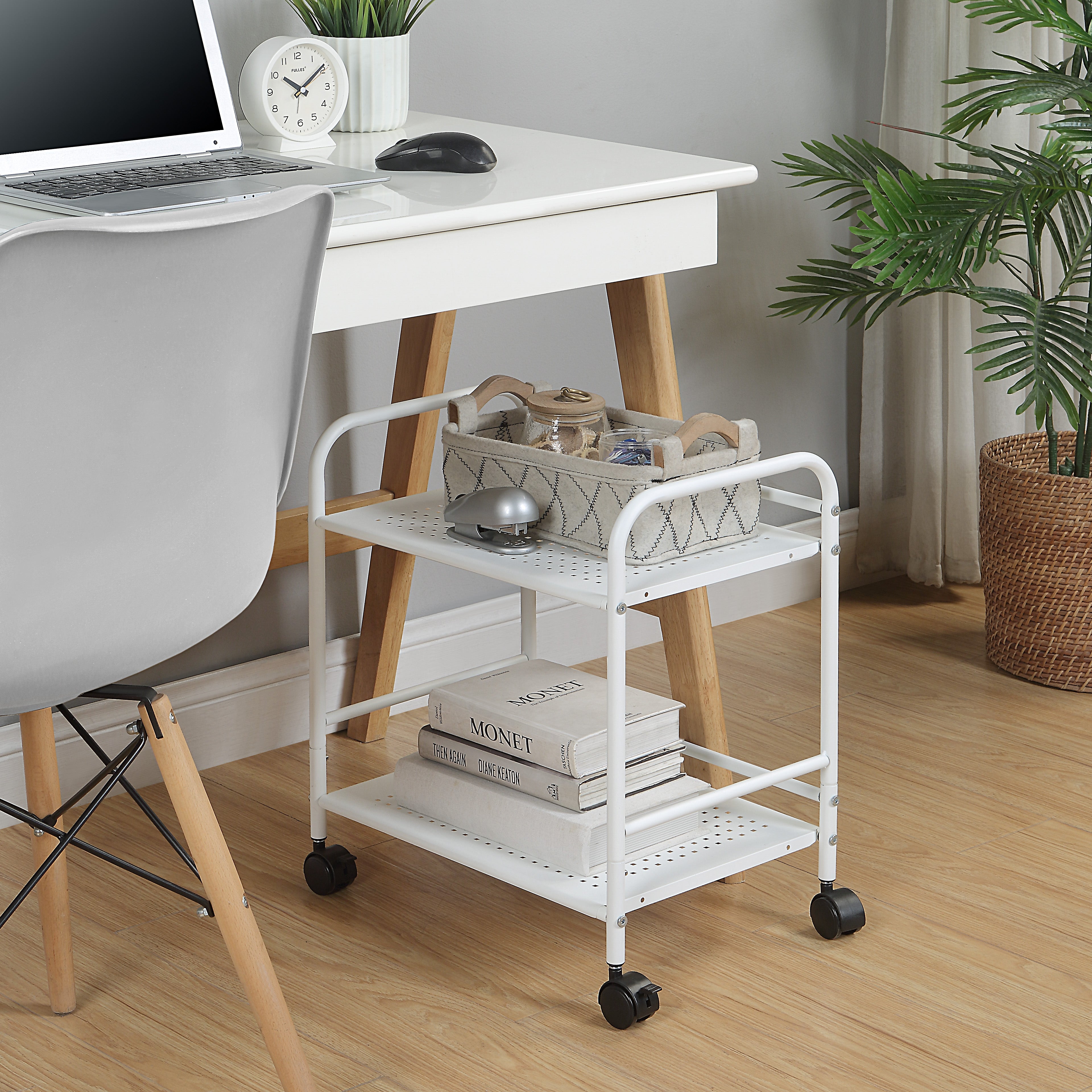Minimalist Style Utility Rolling Shelf Cart