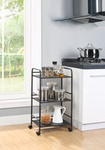 Minimalist Style 3 Tier Utility Rolling Shelf Cart