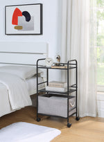 Minimalist Style 3 Tier Utility Rolling Shelf Cart