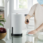 Heavy Weighted Paper Towel Holder Stand Dispenser Built-in Spray/Pump Bottle