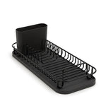 SunnyPoint 304 Stainless Steel NeverRust Compact Dish Drying Rack with Utensil Holder & Removable Drain Tray, Rustproof Small Dish Rack for Kitchen Countertop or Over Sink