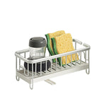 SunnyPoint Never Rust Aluminum Utensil, Sink Cleaning Tools Holder for Kitchen Sink with Drain Board; Dish Wand, Sponge, Soap Dispenser, Utensil Organizer Caddy