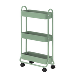 SunnyPoint Slim Rolling Storage Cart, 3 Tier Bathroom Storage Organizer Bathroom, Laundry Utility Cart
