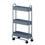 SunnyPoint Slim Rolling Storage Cart, 3 Tier Bathroom Storage Organizer Bathroom, Laundry Utility Cart