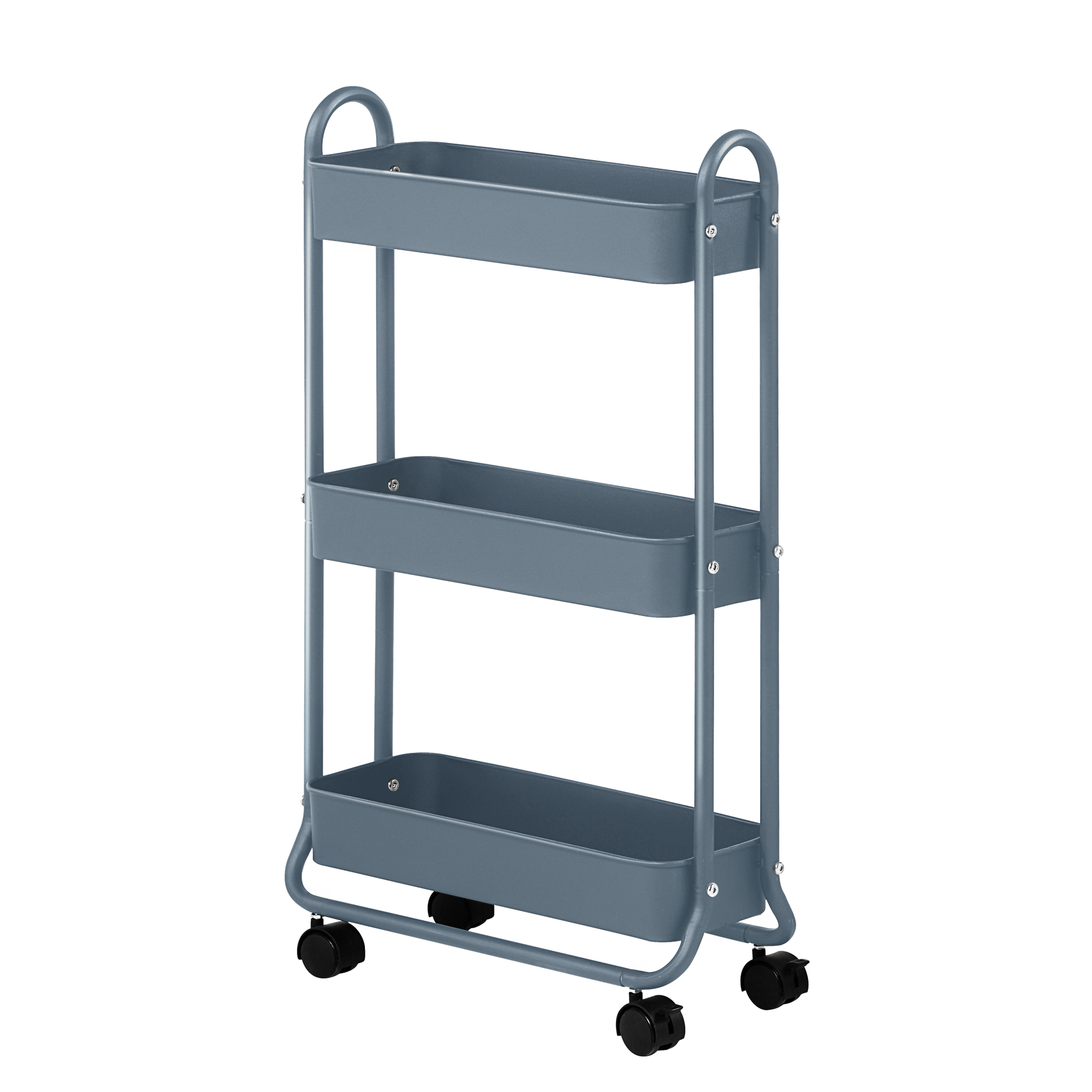 SunnyPoint Slim Rolling Storage Cart, 3 Tier Bathroom Storage Organizer Bathroom, Laundry Utility Cart
