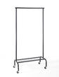 Durable Compact Rolling Garment Rack with Shelf