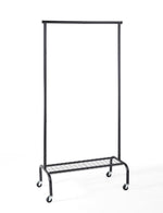 Durable Compact Rolling Garment Rack with Shelf