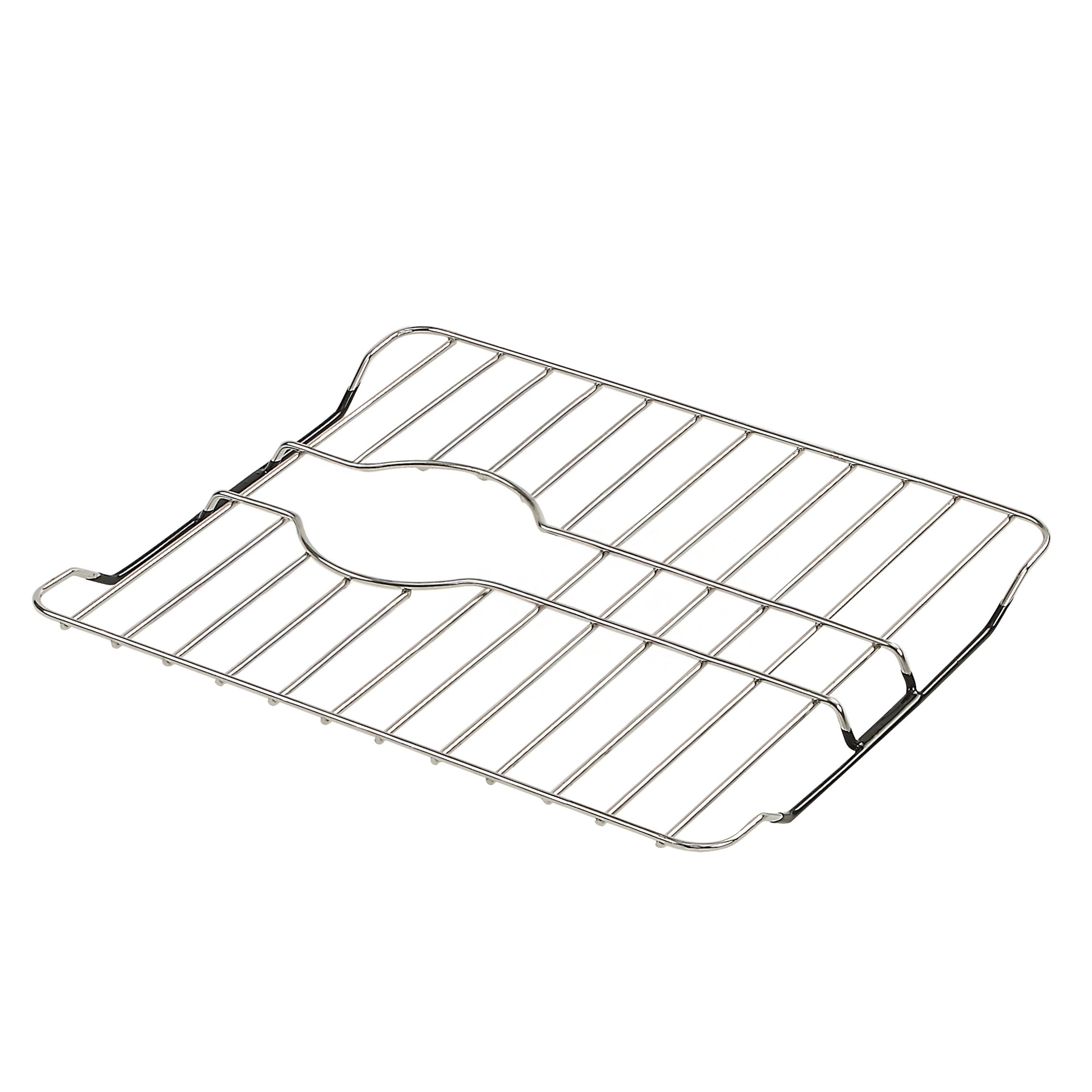 SunnyPoint 304 Stainless Steel Sink Protector Rack With Rear Drain Hole – Rust-Resistant Grid for Kitchen Sink Bottom, Scratch Prevention - Rear Drain Hole Required