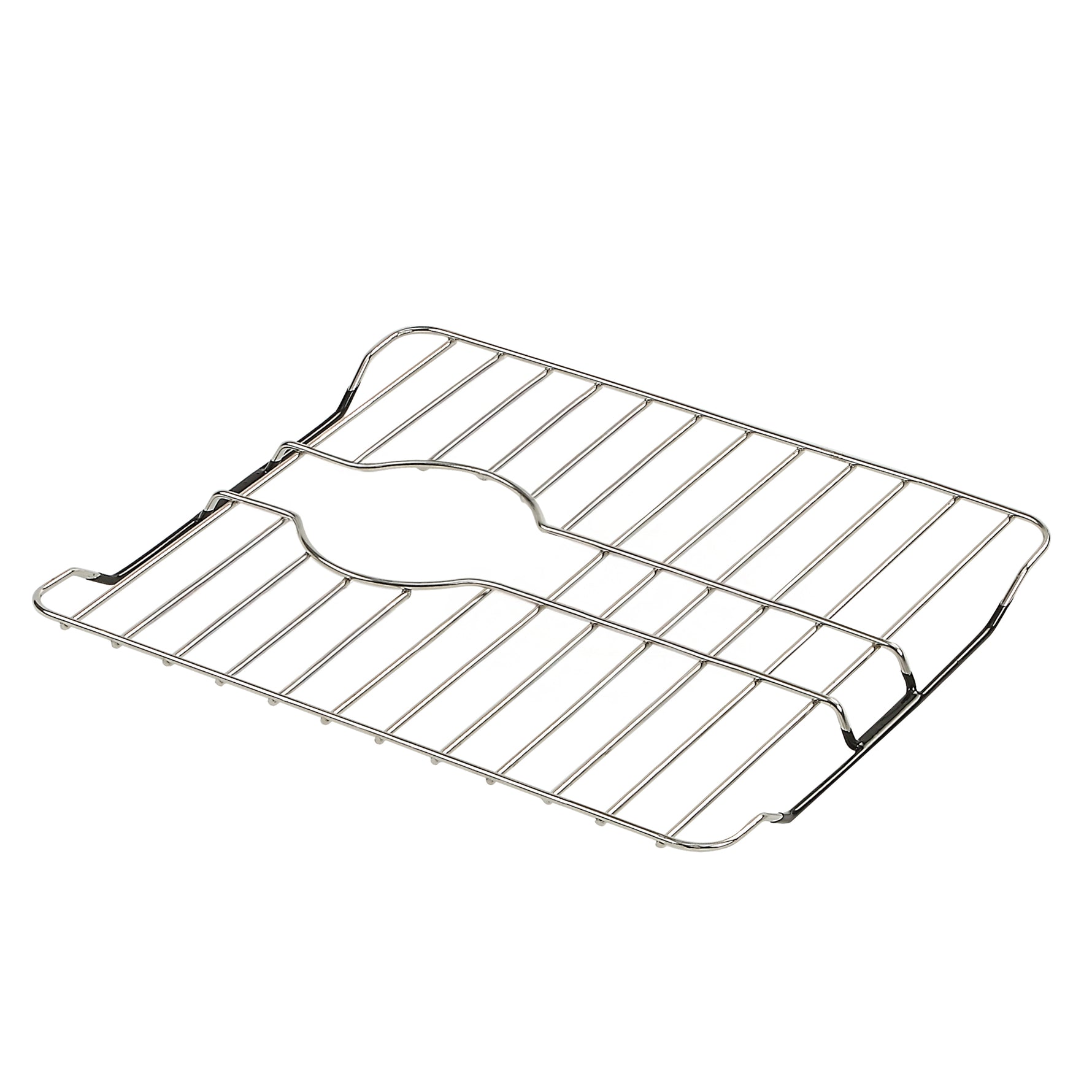 SunnyPoint 304 Stainless Steel Sink Protector Rack With Rear Drain Hole – Rust-Resistant Grid for Kitchen Sink Bottom, Scratch Prevention - Rear Drain Hole Required
