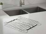 SunnyPoint 304 Stainless Steel Sink Protector Rack With Rear Drain Hole – Rust-Resistant Grid for Kitchen Sink Bottom, Scratch Prevention - Rear Drain Hole Required