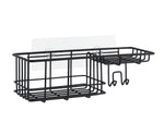 Classic Wall Mounted Shower Caddy Organizer Basket Shelf With Removable Adhesive Hook. No Drilling Needed