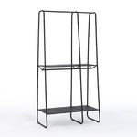 Extra-Large Freestanding Clothing Racks for Hanging Clothes, Standing Metal Sturdy Garment and Accessories Rack, Small Space Storage Solution