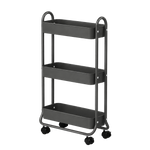 SunnyPoint Slim Rolling Storage Cart, 3 Tier Bathroom Storage Organizer Bathroom, Laundry Utility Cart
