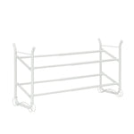 SunnyPoint Expandable & Stackable 2-Tier Shoe Rack – Adjustable Shoe Organizer for Entryway, Closet or Bedroom, Holds 4 to 8 Pairs, Space-Saving Metal Shoe Storage Shelf