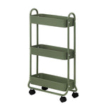 SunnyPoint Slim Rolling Storage Cart, 3 Tier Bathroom Storage Organizer Bathroom, Laundry Utility Cart