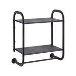 Wall Mount 2-Tier Shelf with Towel Bars