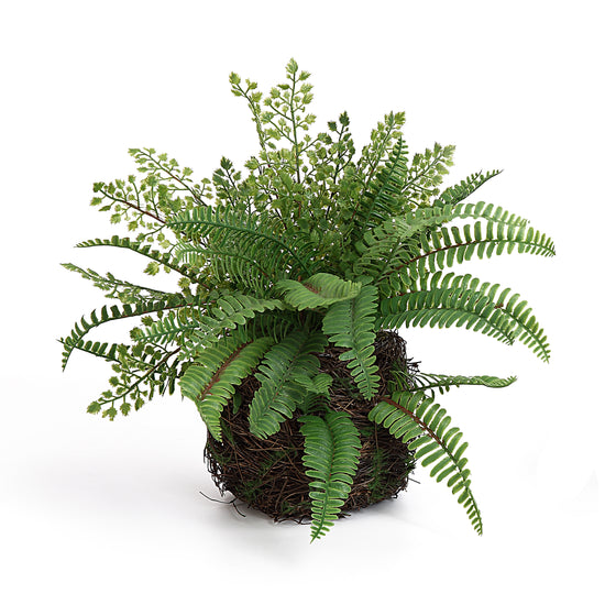 Blanca Rosana Artificial Boston Fern Plants Bushes Faux Plants Shrubs Greenery for House, Office, Garden, Inddor and Outdoor Decor