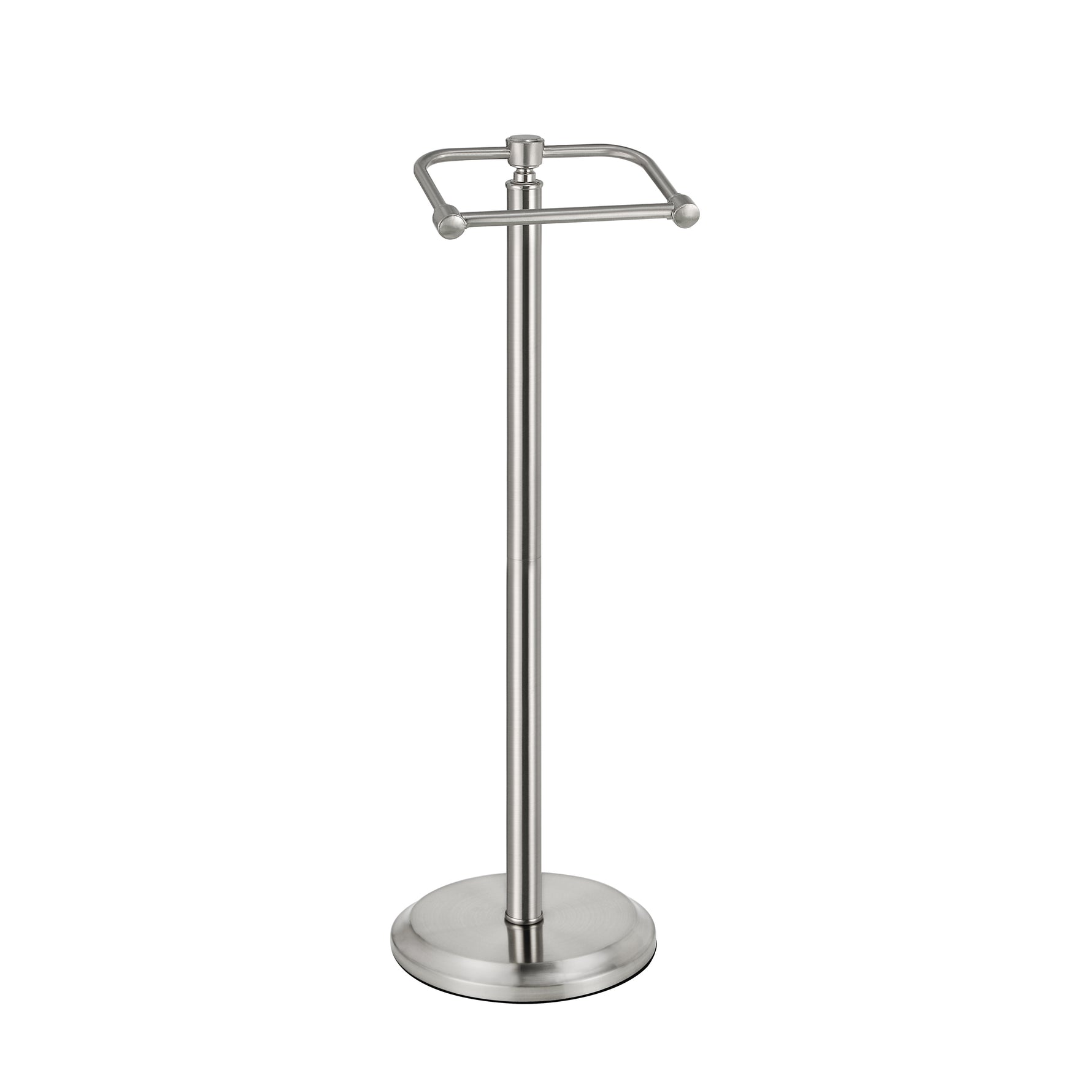 SunnyPoint Free Standing Toilet Paper Holder with Weighted Base, Bathroom Tissue Roll Stand, Holds Jumbo & Standard Rolls, Freestanding Toilet Paper Stand for Bathroom, Compact Storage Organizer