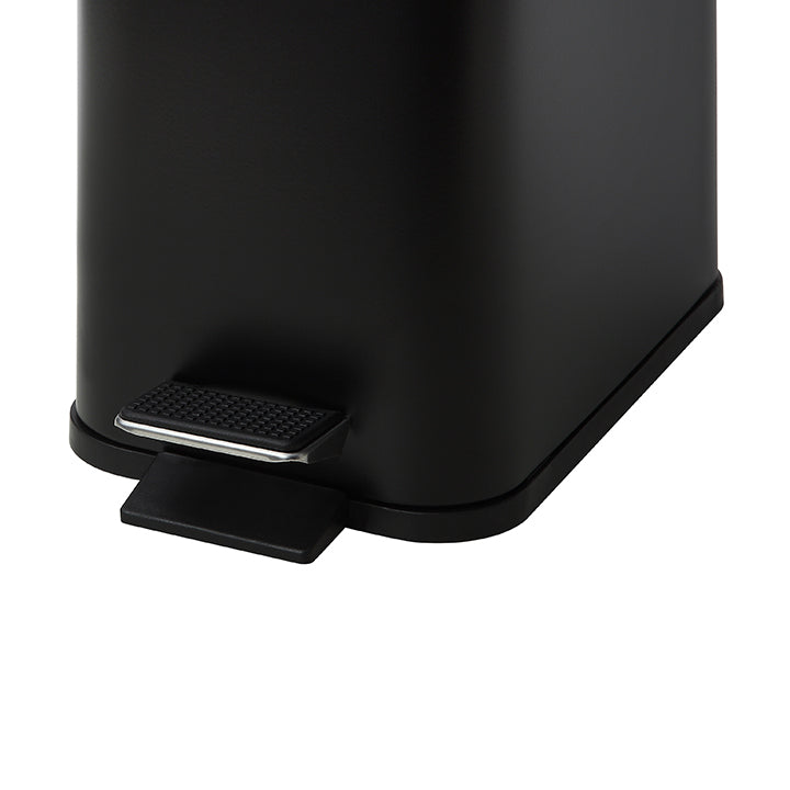 5 Liter / 1.32 Gallon Trash Can with Plastic Inner Buckets; Rectangle Bathroom, Office, Kitchen, and Bedroom Step On and Slow Close