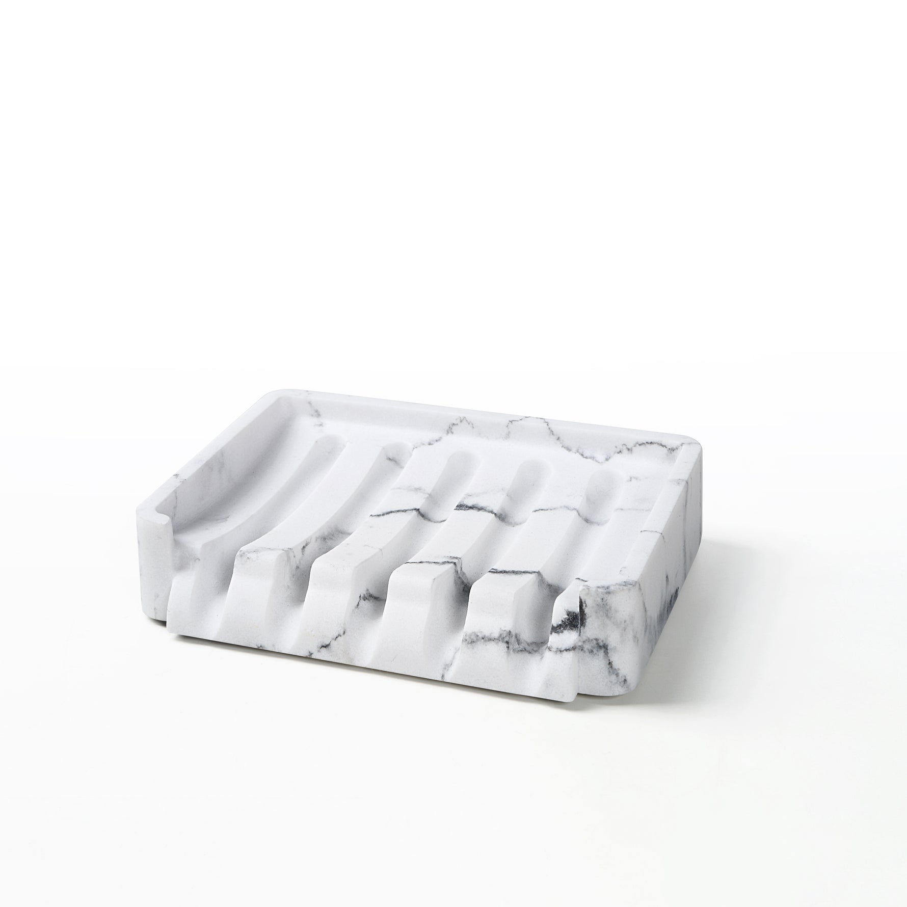 SunnyPoint Classic Kitchen, Bathroom Faux Marble Soap, Sponge Dish Drainer Holder
