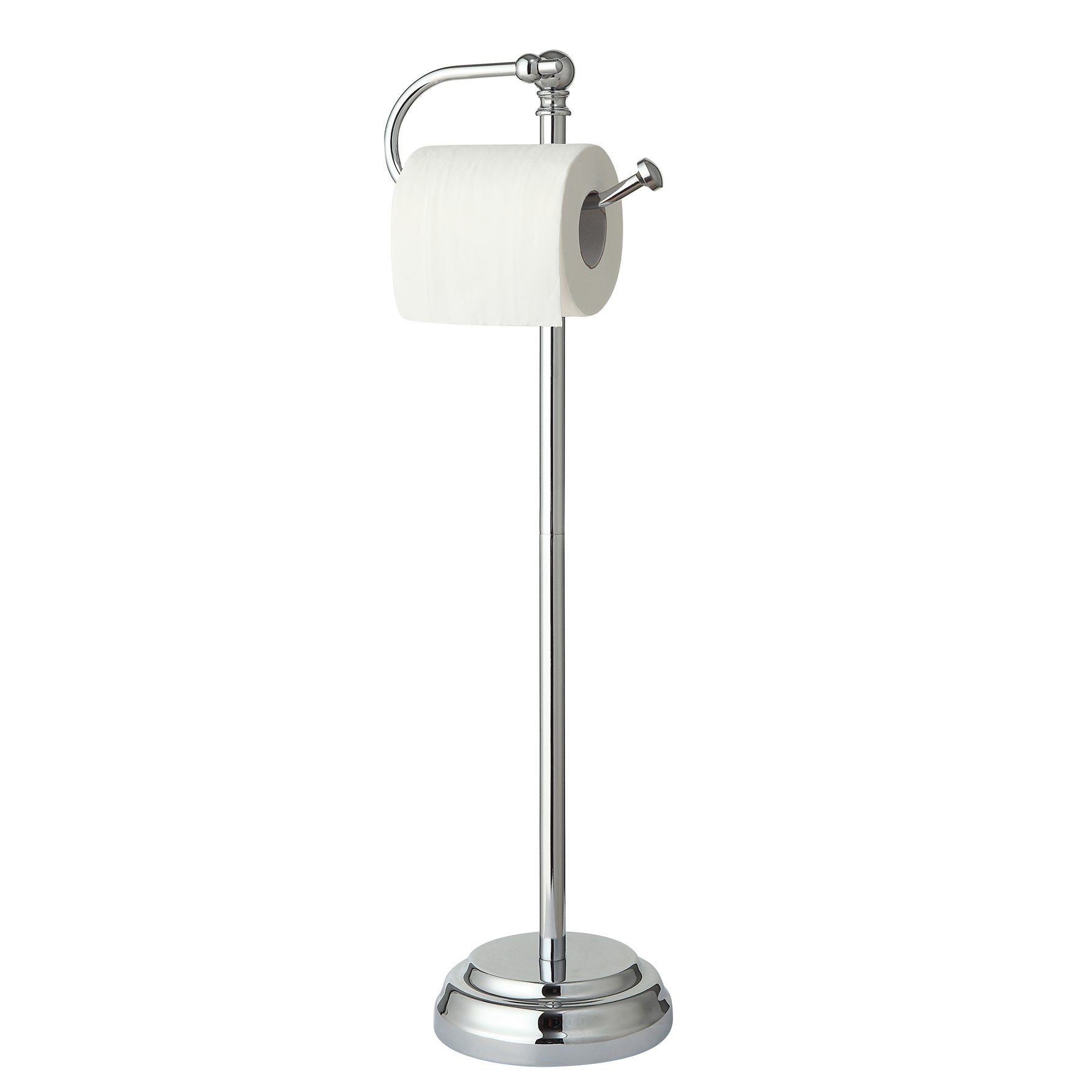 Classic Bathroom Free Standing Toilet Tissue Paper Roll Holder Stand