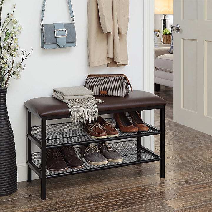 Classic Heavy Duty Bench With 2 Tier Storage Shelves