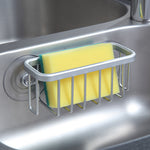 NeverRust Kitchen Sink Suction Holder for Sponges, Scrubbers, Soap, Kitchen, Bathroom, 6.02" x 6.34" x 2.56", Aluminum