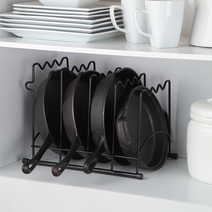 Heavy Duty Kitchen Countertop Cabinet Pantry Pan, Pot Lid, and Pot Organizer Rack Holder
