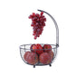 Tabletop Wire Fruit Basket Bowl Stand with Banana Hanger