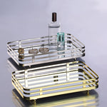 Classic Decorative Vanity Perfume Dresser Jewelry Organizer Makeup Mirror Tray