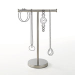 Elite Heavy Weight Countertop Hand Towel Rack and Accessories Jewelry Stand (Satin Nickel, Stainless Steel Base)