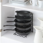 Heavy Duty Kitchen Countertop Cabinet Pantry Pan, Pot Lid, and Pot Organizer Rack Holder