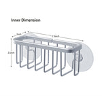 NeverRust Kitchen Sink Suction Holder for Sponges, Scrubbers, Soap, Kitchen, Bathroom, 6.02" x 6.34" x 2.56", Aluminum