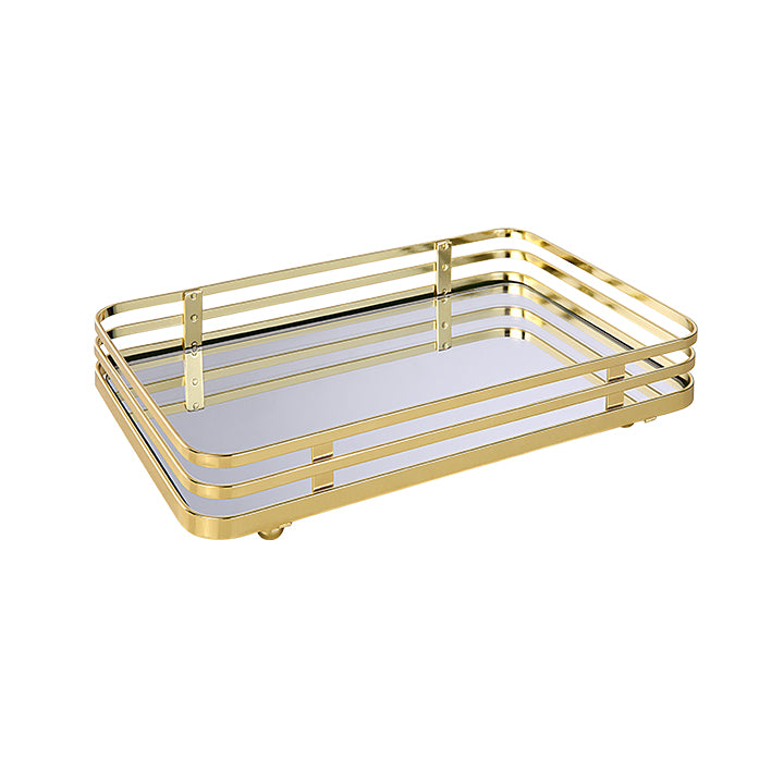 Classic Decorative Vanity Perfume Dresser Jewelry Organizer Makeup Mirror Tray