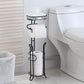 Bathroom Heavyweight Toilet Tissue Paper Roll Storage Holder Stand with Reserve and Shelve. Mega Rolls Available.