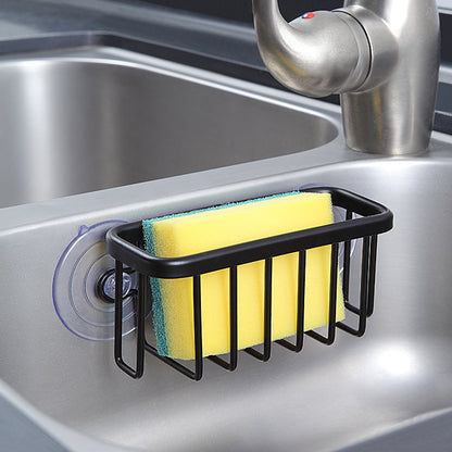 NeverRust Kitchen Sink Suction Holder for Sponges, Scrubbers, Soap, Kitchen, Bathroom, 6.02" x 6.34" x 2.56", Aluminum